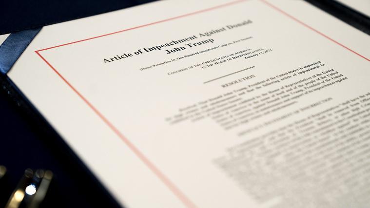 Die Anklageschrift gegen Donald Trump.