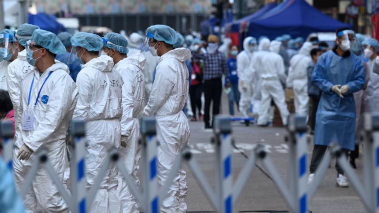 In Hongkong wird für die Corona-Tests alles vorbereitet.