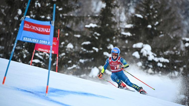 Mikaela Shiffrin meisterte die schwierige Podkoren-Piste im 1. Durchgang am besten.