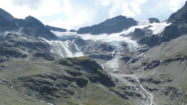 Ochsentaler Gletscher im Jahr 2019.