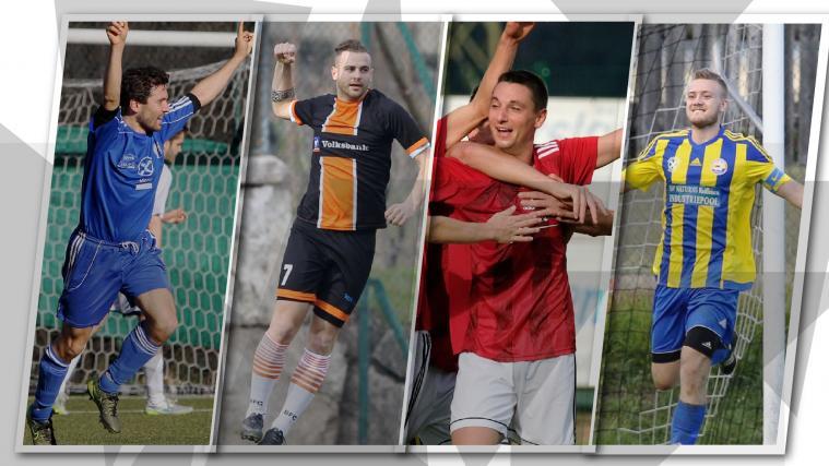 Pamer, Bertoldi, Dalpiaz, Bacher (v.l.): Sie alle treffen in der Oberliga am Fließband.