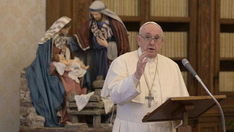 Papst Franziskus beim Angelusgebet am Neujahrstag.