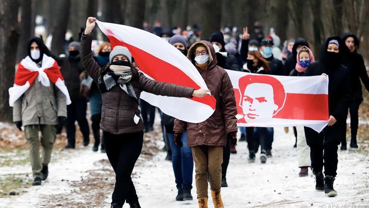 Proteste in Weißrussland im Dezember.