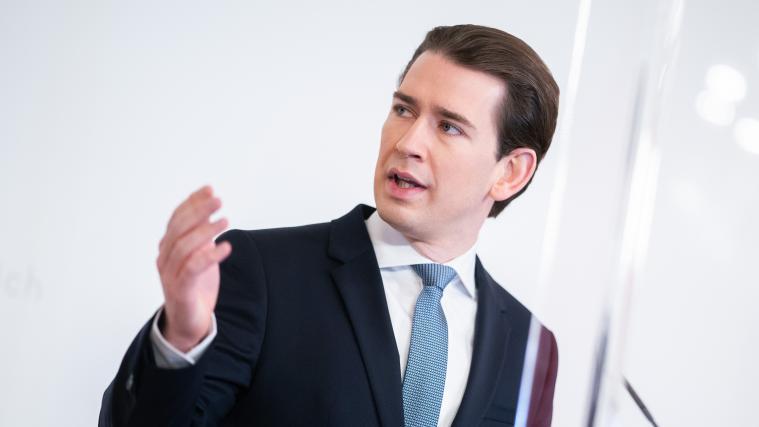 Sebastian Kurz bei der PK am Sonntag.