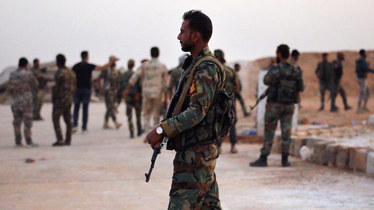 Syrische Soldaten in der Region Raqqa (Archivbild).