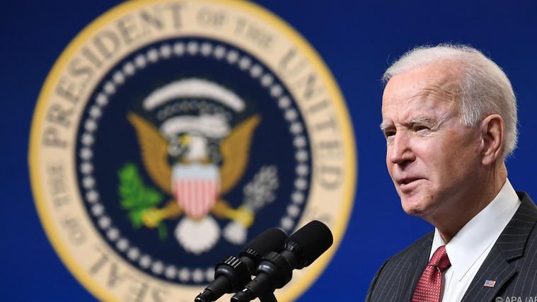 US-Präsident Joe Biden präsentierte die Sanktionen gegen Myanmar.