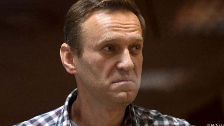 Alexej Nawalny bei seiner Verurteilung im Februar.