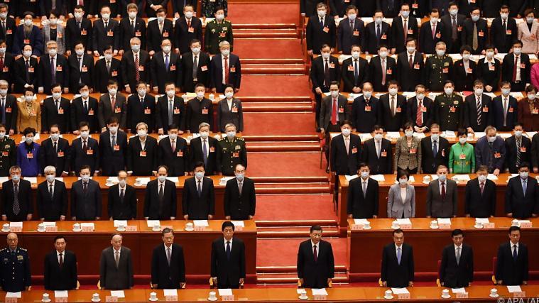 Chinas Führung bei der diesjährigen Volkskongress-Tagung.