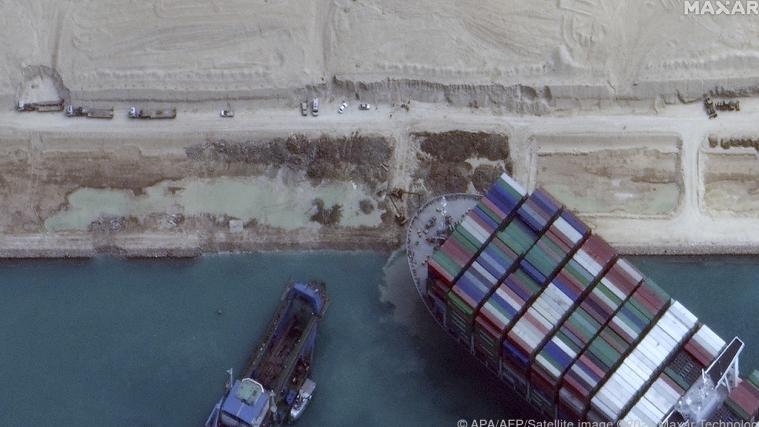 Das Containerschiff blockierte seit mehreren Tagen den Suezkanal.