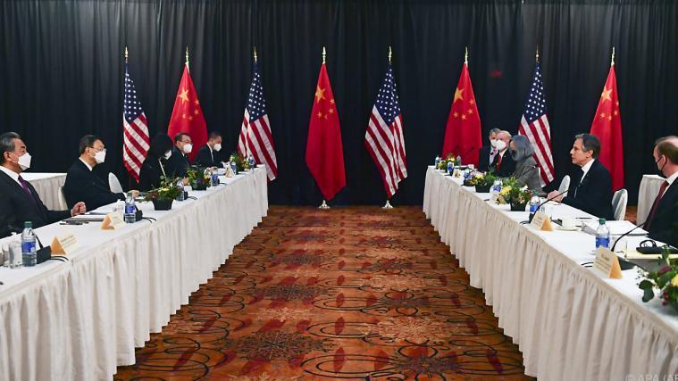 Die zweitägigen Gespräche USA - China diese Woche in Alaska.