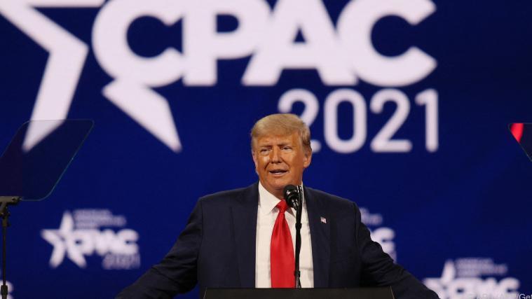 Donald Trump schloss auf der CPAC 2021 eine Kandidatur bei der Präsidentschaftswahl 2024 nicht aus.