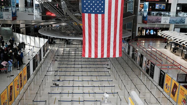 Leeres internationales Terminal Ende Jänner am New Yorker JFK-Airport.