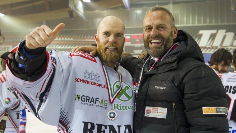 Thomas Rottensteiner (hier mit dem Ex-Rittner Chris Mason).