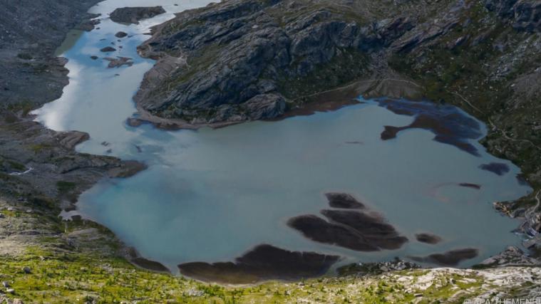 Blick auf die Pasterze am Fuße des Großglockners.