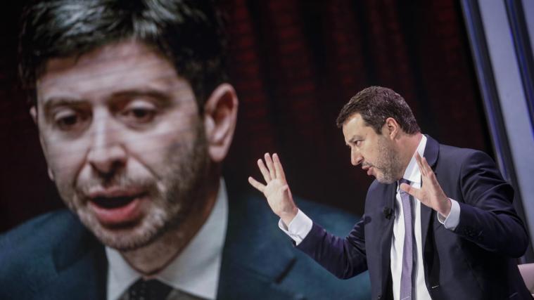 Lega-Chef Matteo Salvini ist mit den Öffnungsschritten der Regierung Draghi und Gesundheitsminister ROberto Speranza nicht zufrieden.