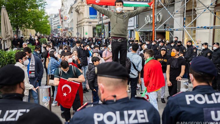 Auch die Kärntner Straße war Schauplatz von Demos.