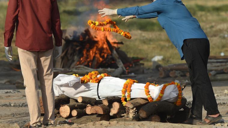 Begräbnisritual in Allahabad.