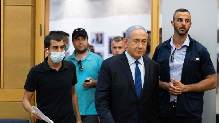 Benjamin Netanyahu gestern bei seiner Ankunft in der Knesset.