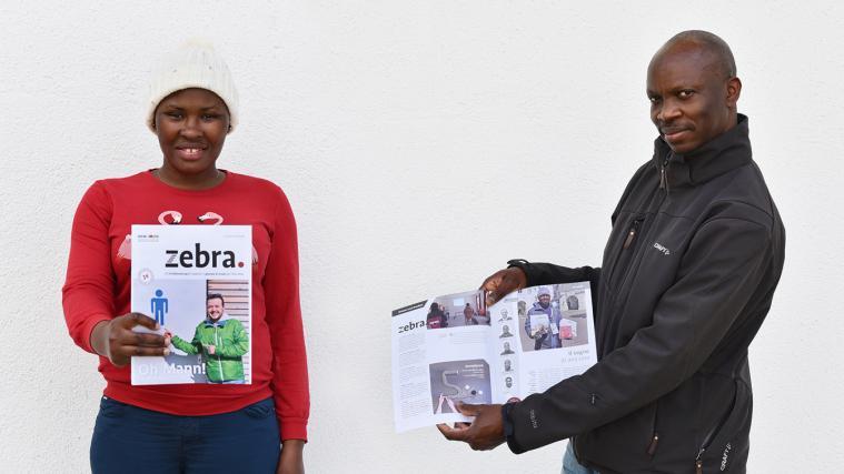 Die zebra.Redaktion heißt im Mai Faith Okorie und Joseph Ayinde im Team willkommen.