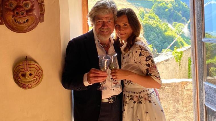 Reinhold Messner und Diane Schumacher gaben sich am Freitag das Ja-Wort.