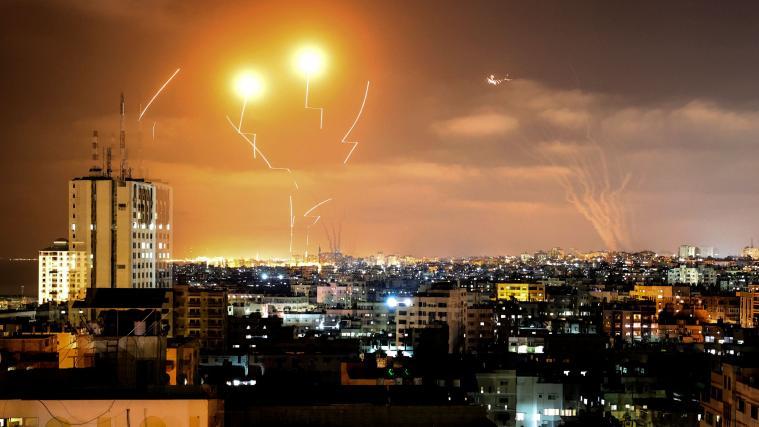 Zahlreiche Raketen wurden von der israelischen Raketenabwehr abgefangen.