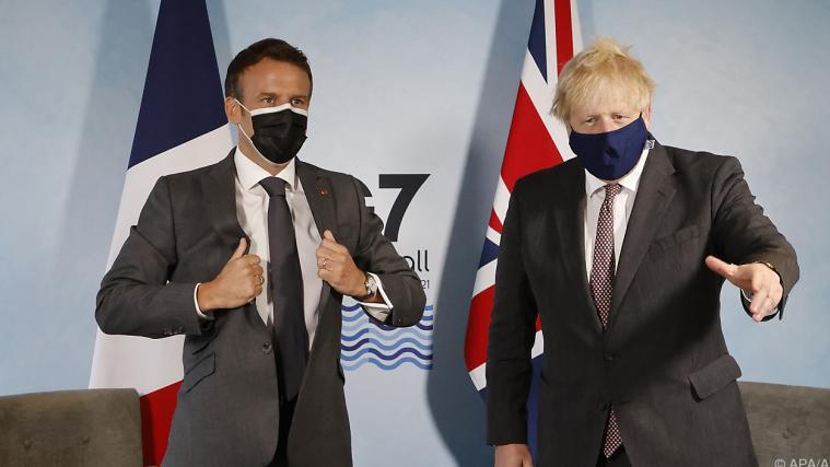 Emmanuel Macron und Boris Johnson sind sich nicht einig.