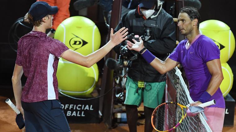 Jannik Sinner & Rafael Nadal standen sich erst vor knapp einem Monat in Rom gegenüber.