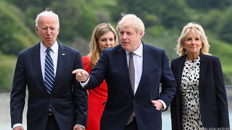 Joe Biden bei Boris Johnson.