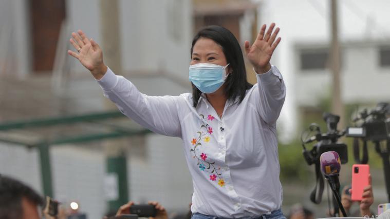 Keiko Fujimori, die Tochter des früheren Präsidenten, tritt zum dritten Mal bei der Wahl an.