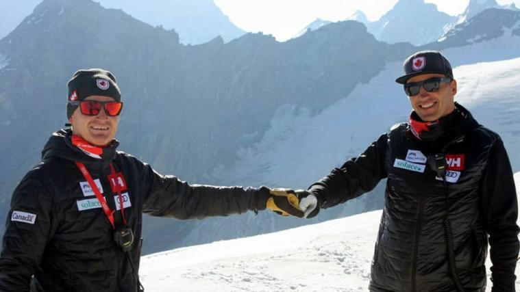 Zwei Südtiroler in Kanada: Manuel Gamper und Hansjörg Plankensteiner.