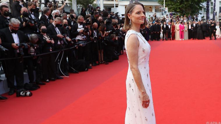 Hollywood-Star Jodie Foster am roten Teppich in Cannes.