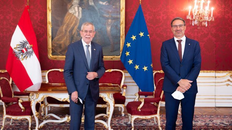 Österreichs Bundespräsident Alexander Van der Bellen und Landeshauptmann Arno Kompatscher in Wien.