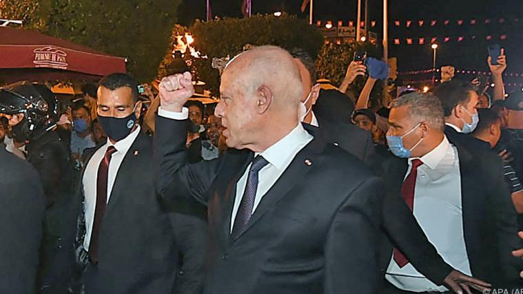 Tunesiens Präsident Kais Saied gibt sich entschlossen.