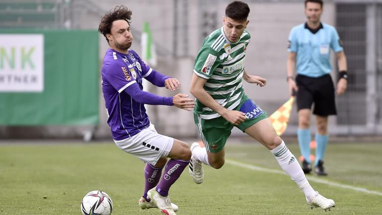 Simon Straudi (links) ist nach dem Aufstieg mit Austria Klagenfurt zurück bei Werder Bremen.