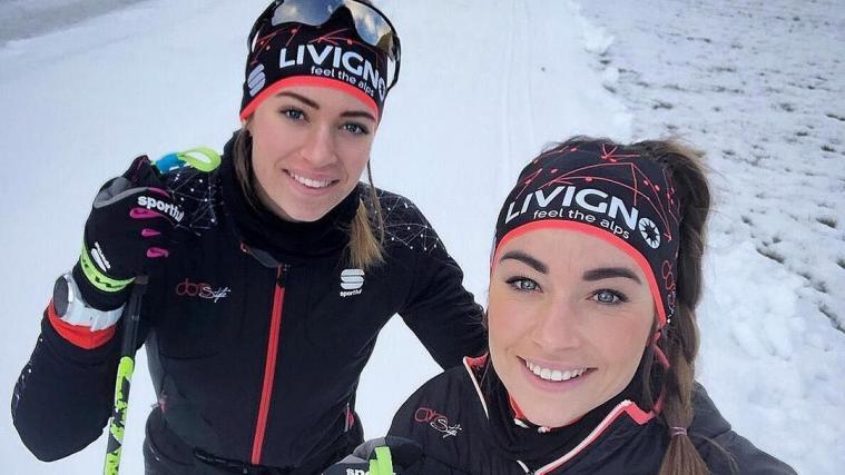 Magdalena Wierer (links) und ihre Schwester Dorothea trainierten oft zusammen.
