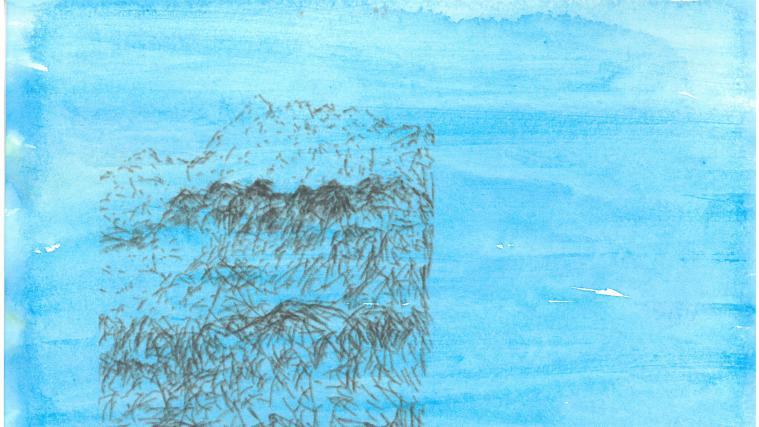 Peter Assmann, „mit Titel“, 2021, Graphit bzw. Graphit/Aquarell auf Papier, 29,7 x 21 cm