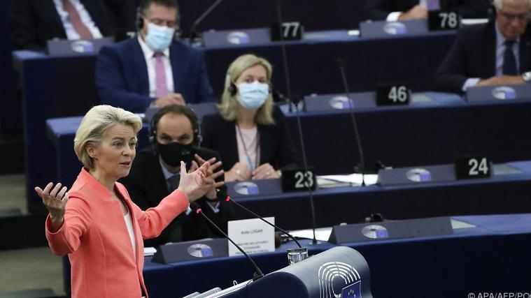 Ursula Von der Leyens bei ihrer zweiten Rede zur Lage der EU.