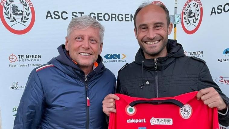 Georg Brugger (links) präsentiert seinen Neuzugang Roberto Aquaro.