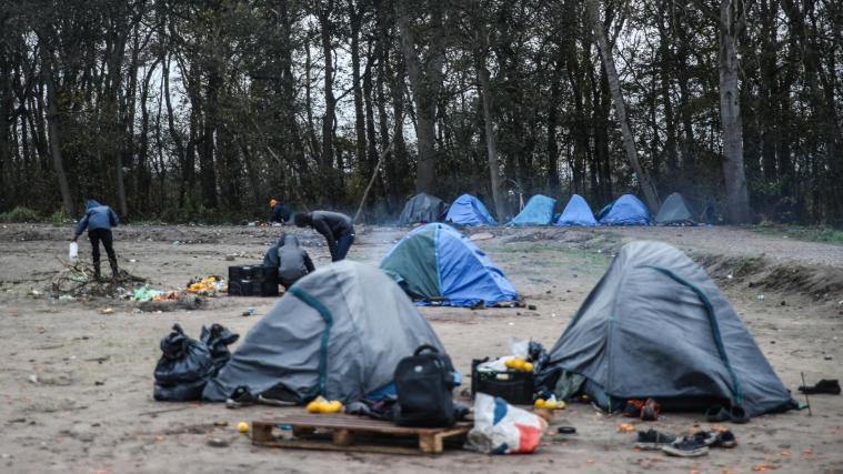 Flüchtlingscamps in Calais.