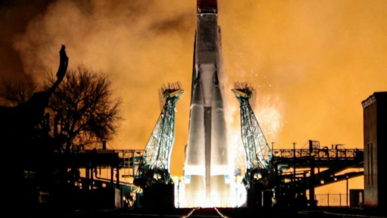 Russische Sojus-Rakete machte sich auf den Weg zur ISS.
