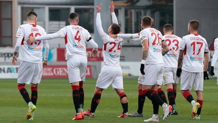 Der FCS lieferte gegen Fiorenzuola eine starke Vorstellung ab, doch der Platzverweis gegen Zaro (ganz links) trübte das Bild.