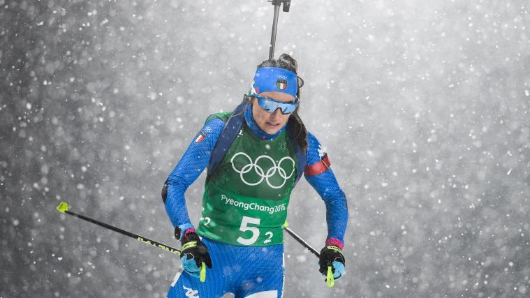 Dorothea Wierer bei ihrem letzten Olympia-Auftritt im Februar 2018: Heuer greift die Rasnerin in Peking wieder an.