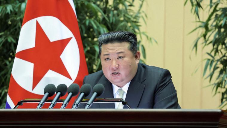 Kim hielt Rede vor Bataillonskommandeuren in Pjöngjang. -  Foto: © APA/AFP / STR